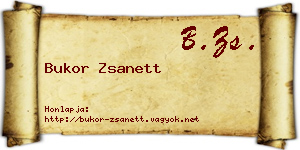 Bukor Zsanett névjegykártya